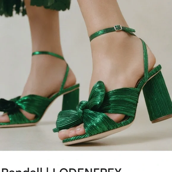 Loeffler Randall Camellia Green Knot Mules - Picture 1 of 5